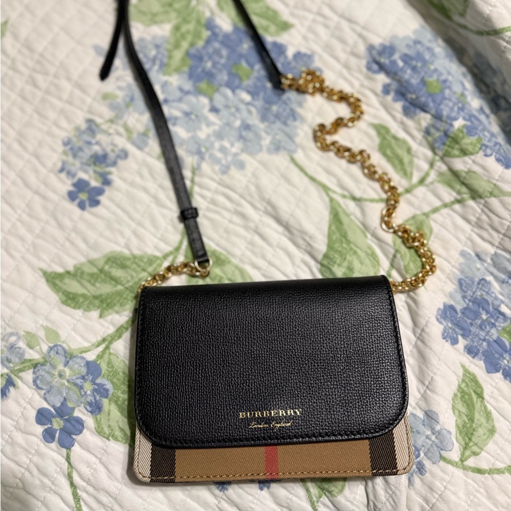 Burberry Black and Tan Crossbody Bag